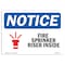 Signmission OSHA Sign, Fire Sprinkler Riser Inside With, 14in X 10in Rigid Plastic, 10" W, 14" L, Landscape OS-NS-P-1014-L-12679 - alternate 1